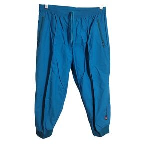 Vintage Helly Hansen Helly-Tech Teal Blue Cropped Windbreaker Pants Women Medium